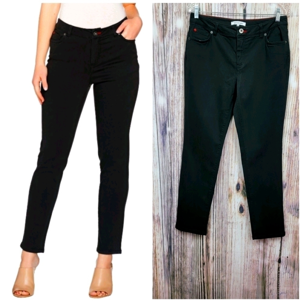 Peace Love World Black Peached Sateen Slim Jeans
